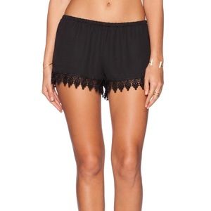 Show Me Your Mumu Womens Shorts Adult Size Medium Black Lacey Short